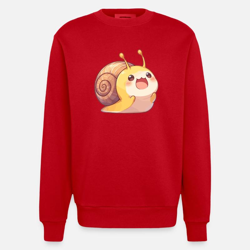 Escargots Escargot - Sweat bio épais oversize fabriqué en UE - rouge