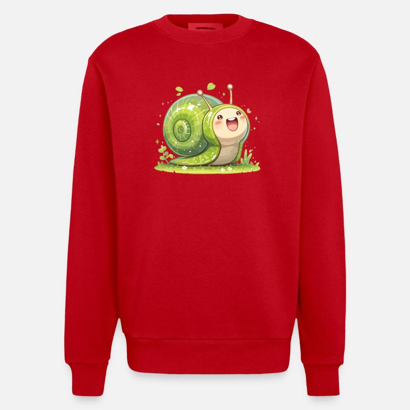 Escargots Escargot - Sweat bio épais oversize fabriqué en UE - rouge
