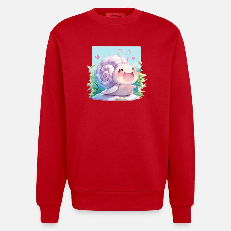 Escargots Escargot - Sweat bio épais oversize fabriqué en UE - rouge