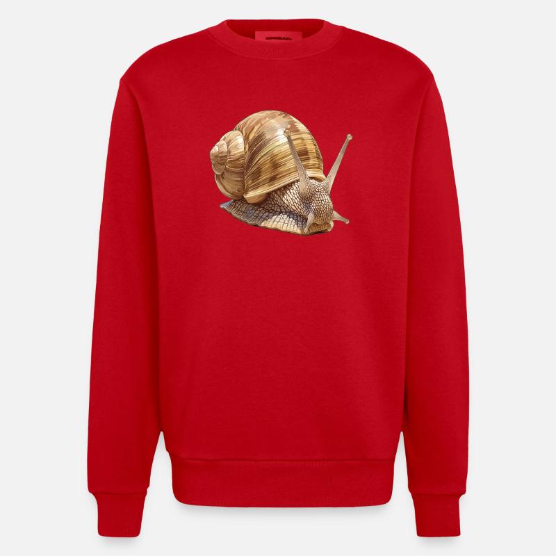 Escargots Escargot - Sweat bio épais oversize fabriqué en UE - rouge