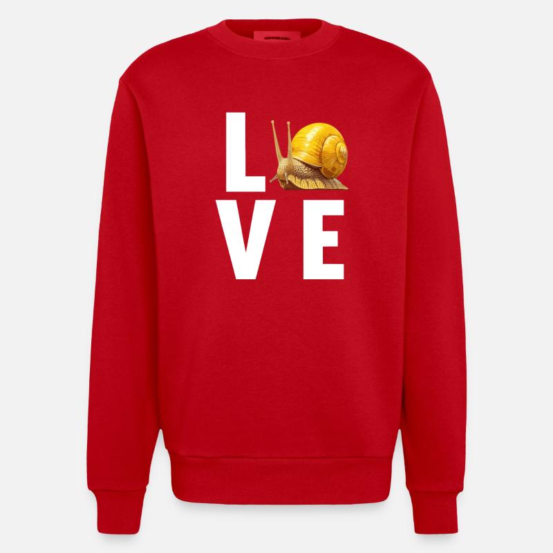 Escargots Escargot - Sweat bio épais oversize fabriqué en UE - rouge
