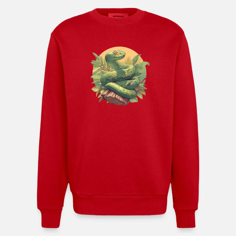 Serpents Serpent - Sweat bio épais oversize fabriqué en UE - rouge