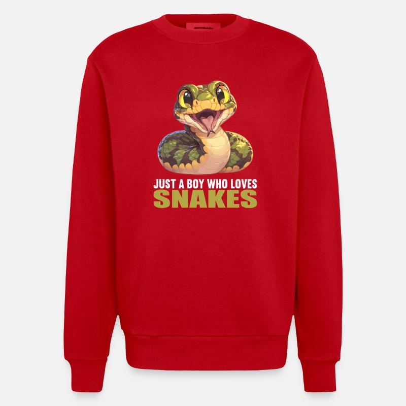 Serpents Serpent - Sweat bio épais oversize fabriqué en UE - rouge