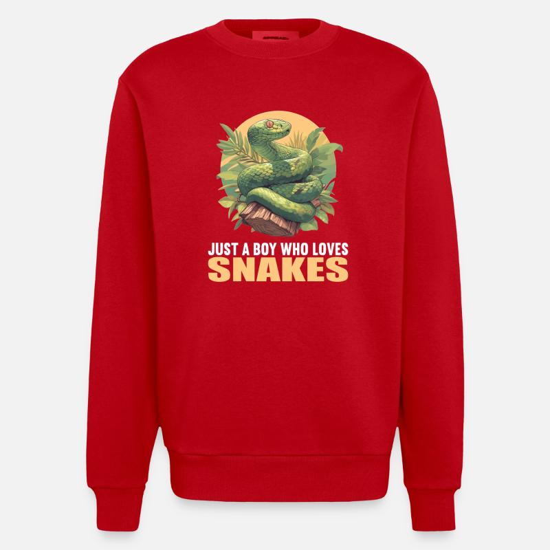 Serpents Serpent - Sweat bio épais oversize fabriqué en UE - rouge