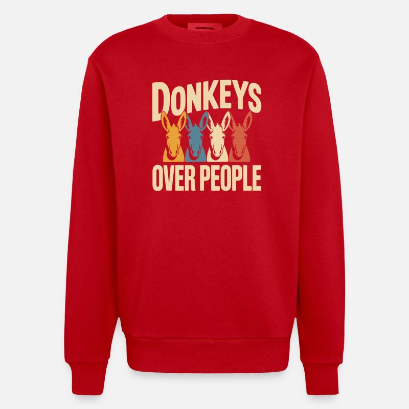 Drôle d’âne - Sweat bio épais oversize fabriqué en UE - rouge