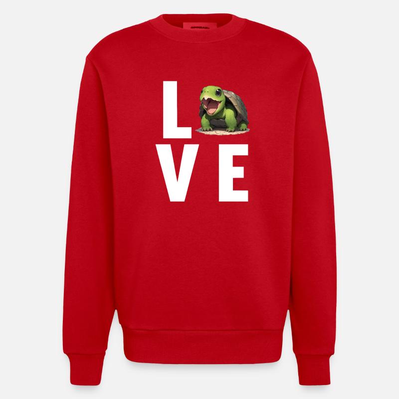 Snapping Turtles Snapping Turtle - Heavyweight Oversized Organic Crew Neck Made in EU - red