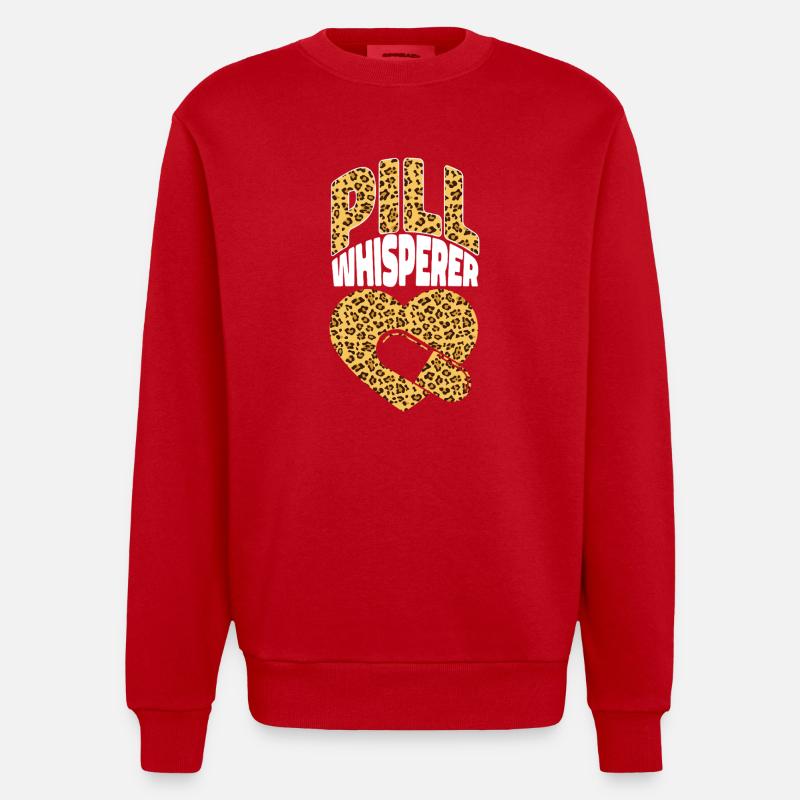 Pharmacy Tech Technician - Heavyweight Oversized Organic Crew Neck Made in EU - Rot