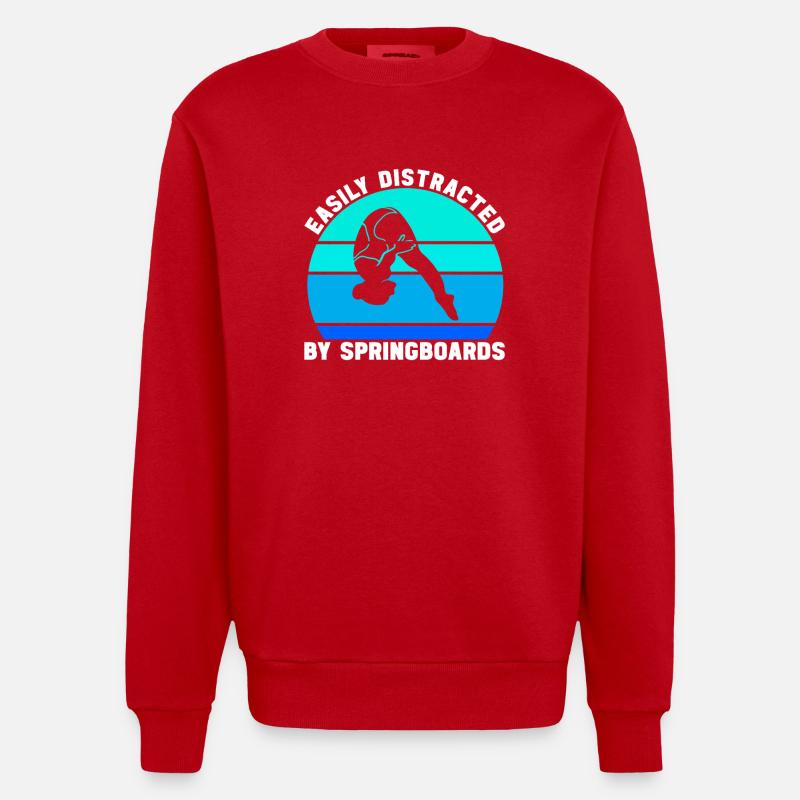 Plongeoir - Sweat bio épais oversize fabriqué en UE - rouge