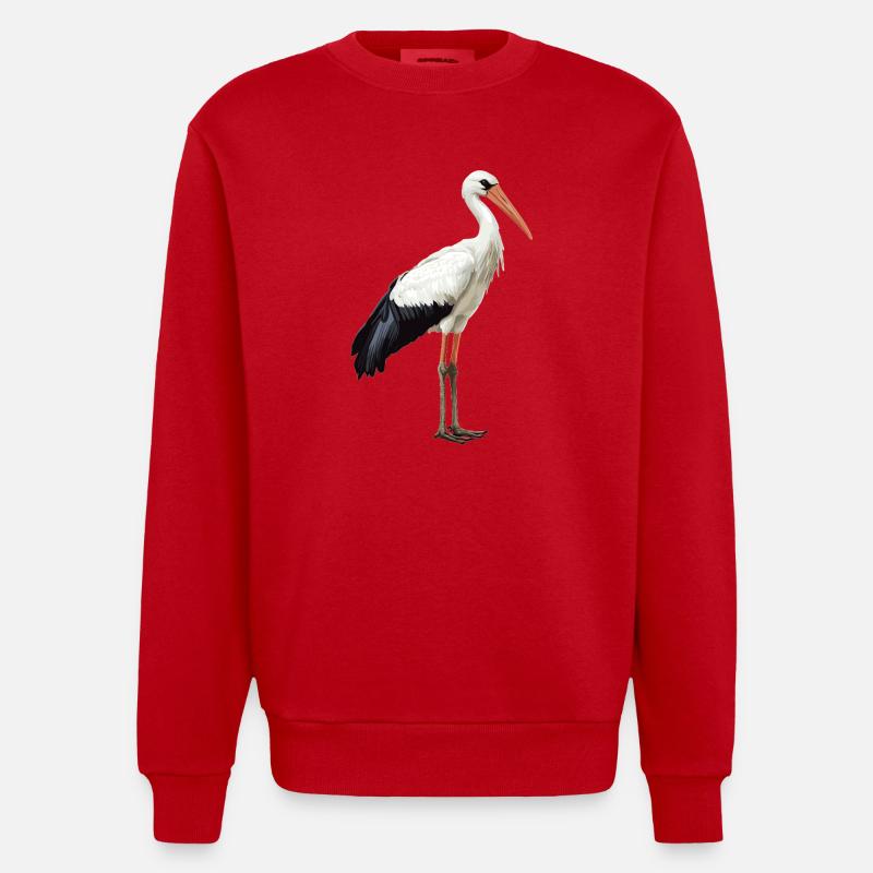 Cigognes Cigognes - Sweat bio épais oversize fabriqué en UE - rouge