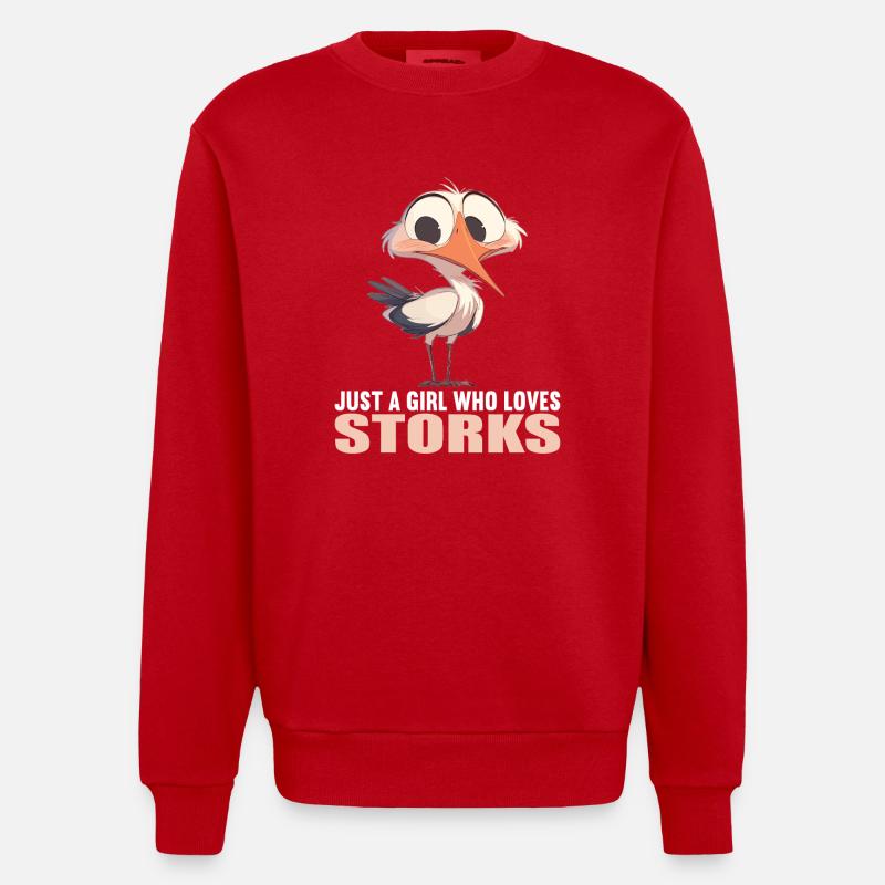 Cigognes Cigognes - Sweat bio épais oversize fabriqué en UE - rouge