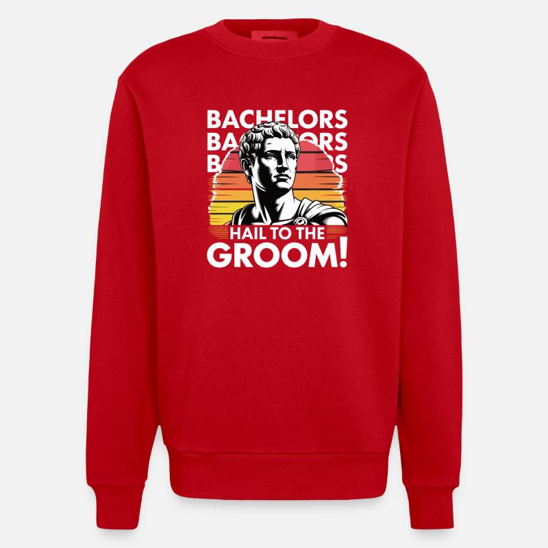 JGA Männer - Heavyweight Oversized Organic Crew Neck Made in EU - Rot