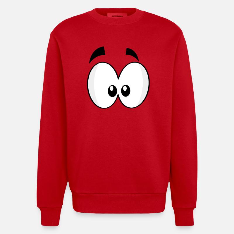 Yeux - Sweat bio épais oversize fabriqué en UE - rouge