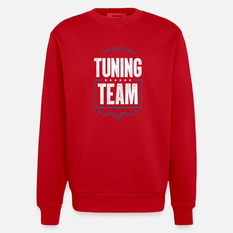 Équipe de réglage - Sweat bio épais oversize fabriqué en UE - rouge