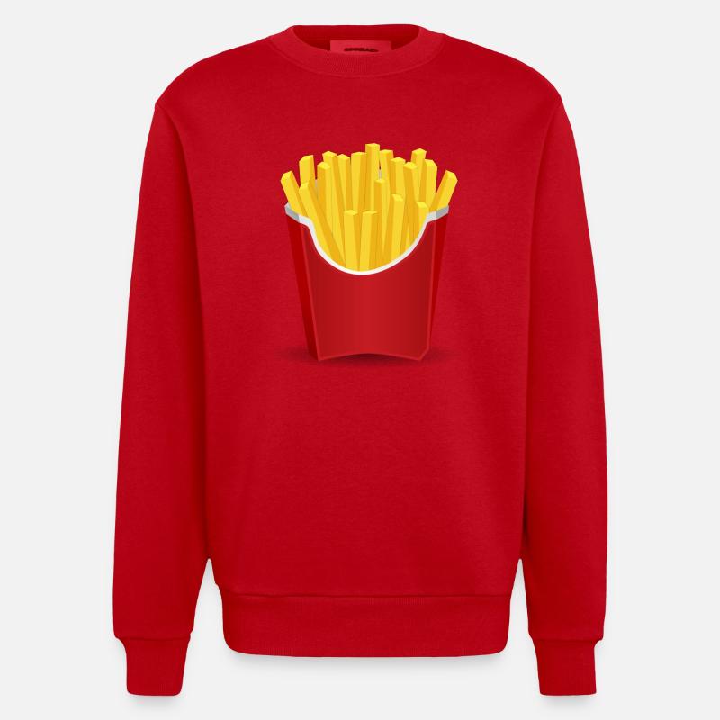 Pommes Geschenkidee - Heavyweight Oversized Organic Crew Neck Made in EU - Rot