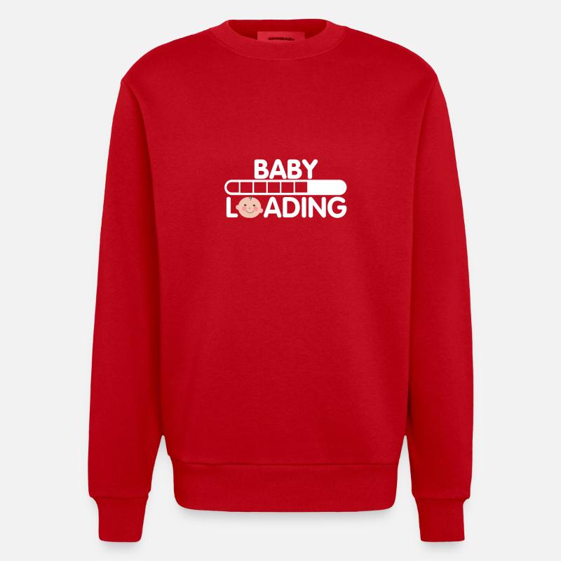 Chargement bébé - Sweat bio épais oversize fabriqué en UE - rouge