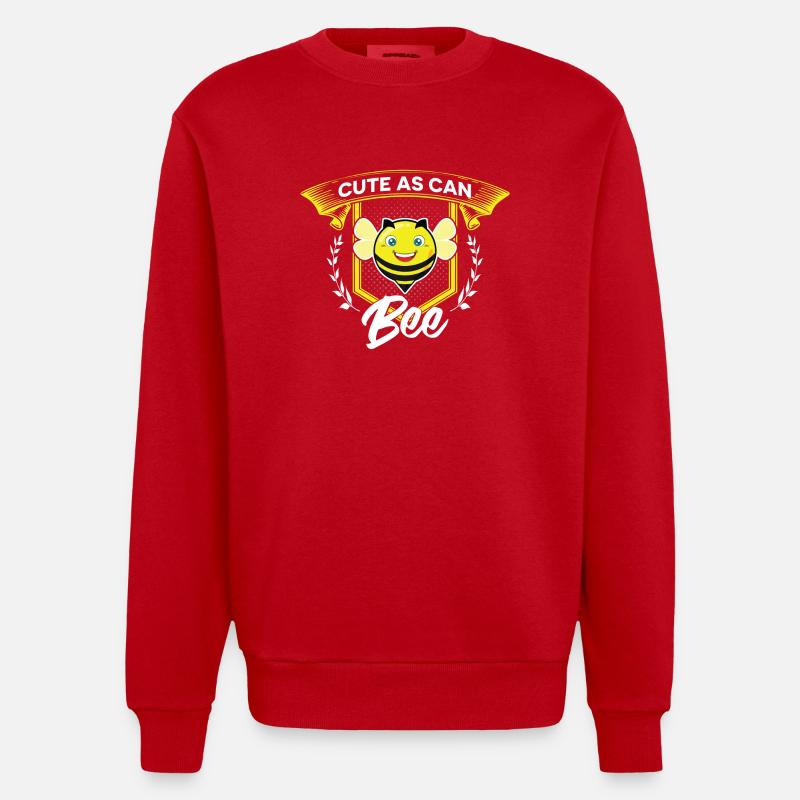 Abeilles Bumblebee Conception - Sweat bio épais oversize fabriqué en UE - rouge