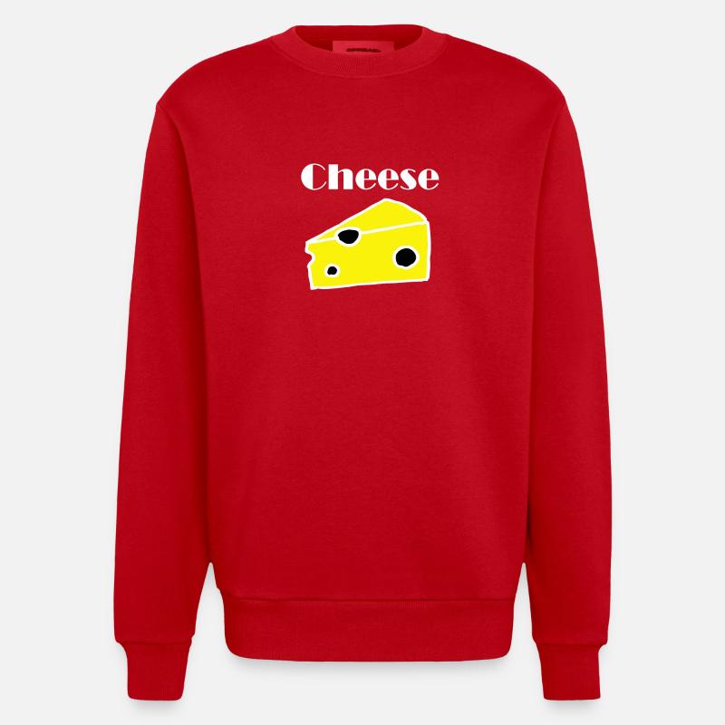 Fromage au fromage - Sweat bio épais oversize fabriqué en UE - rouge