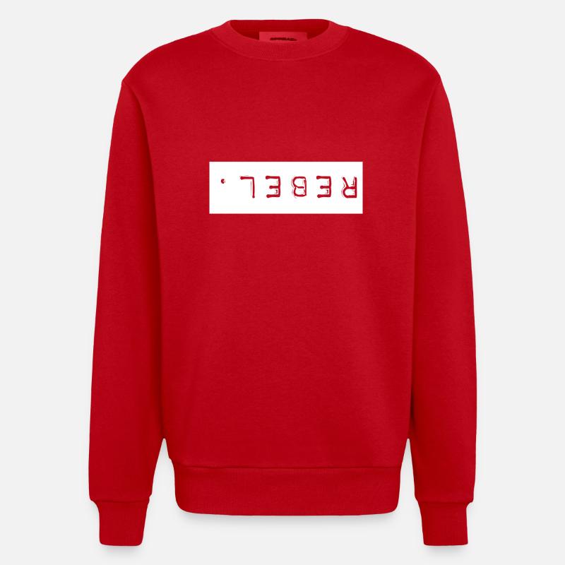 Chemise de déclaration, rebelle! - Sweat bio épais oversize fabriqué en UE - rouge