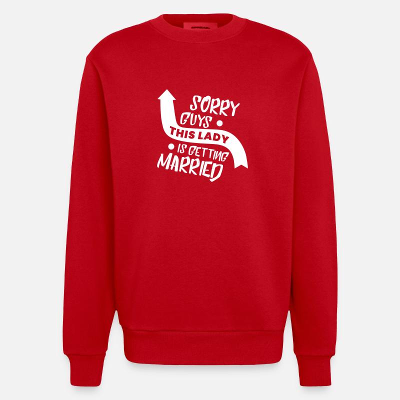 Mariage - future mariée - Sweat bio épais oversize fabriqué en UE - rouge