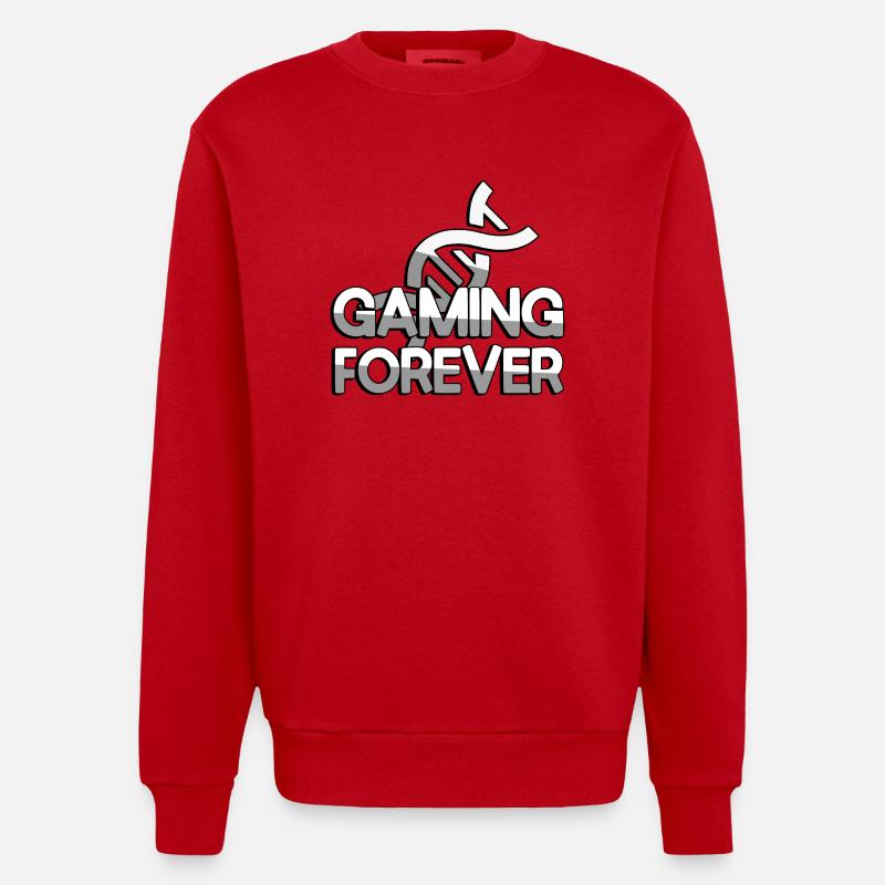 GAMING FOREVER + ADN - Jeux - Sweat bio épais oversize fabriqué en UE - rouge