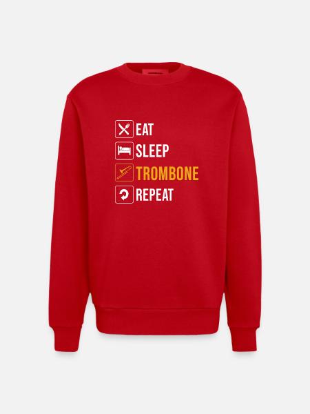 Posaune - Heavyweight Oversized Organic Crew Neck Made in EU - Rot