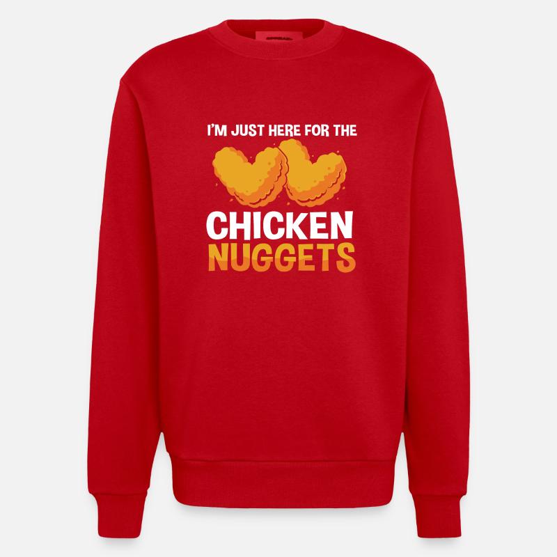 Nuggets de poulet - Sweat bio épais oversize fabriqué en UE - rouge