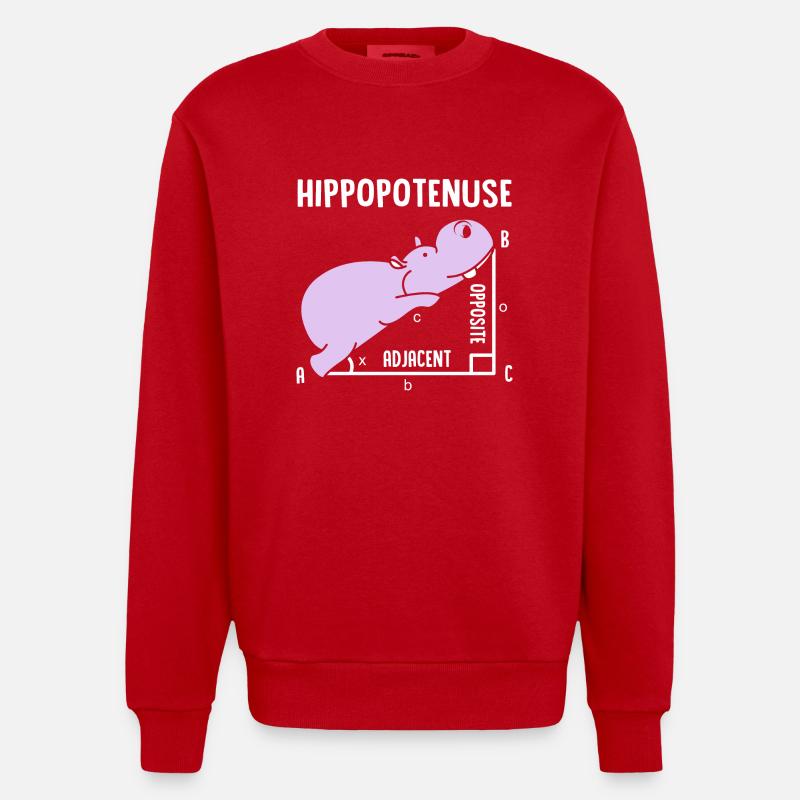 Nilpferd - Heavyweight Oversized Organic Crew Neck Made in EU - Rot