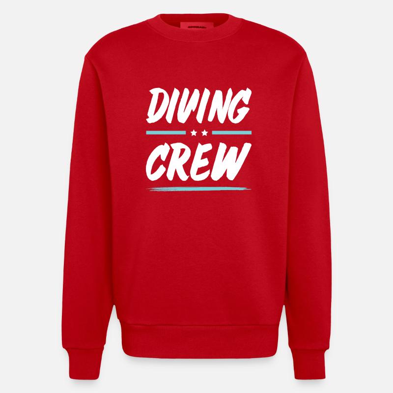 Équipage de plongée - Sweat bio épais oversize fabriqué en UE - rouge