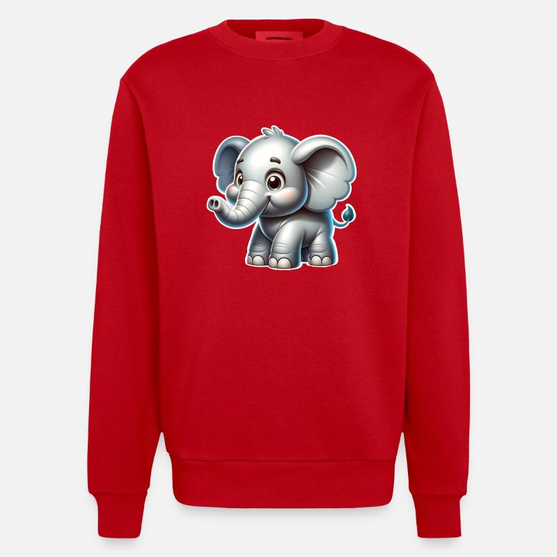 Elefant - Heavyweight Oversized Organic Crew Neck Made in EU - Rot
