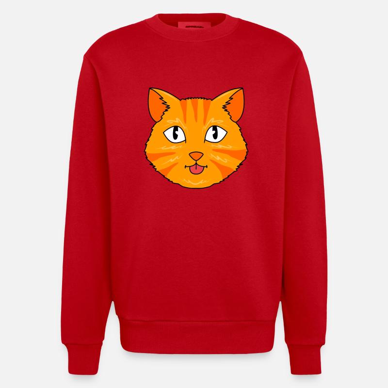 Tabby Katze - Heavyweight Oversized Organic Crew Neck Made in EU - Rot