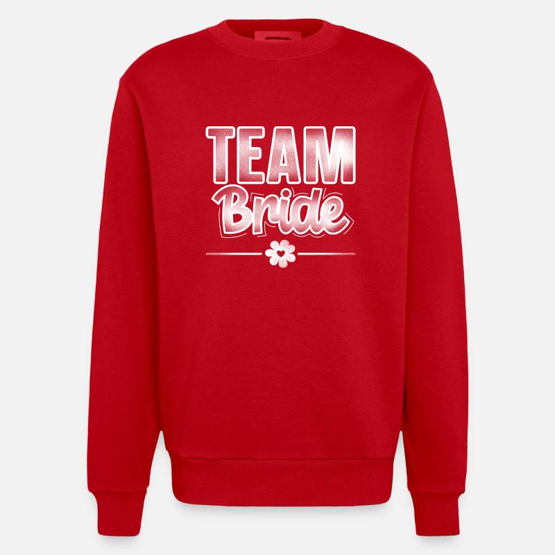 L’équipe Bride - Sweat bio épais oversize fabriqué en UE - rouge