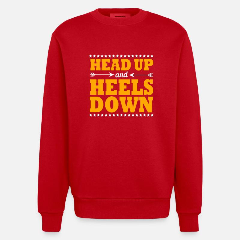 Springreiten Springpferd - Heavyweight Oversized Organic Crew Neck Made in EU - Rot