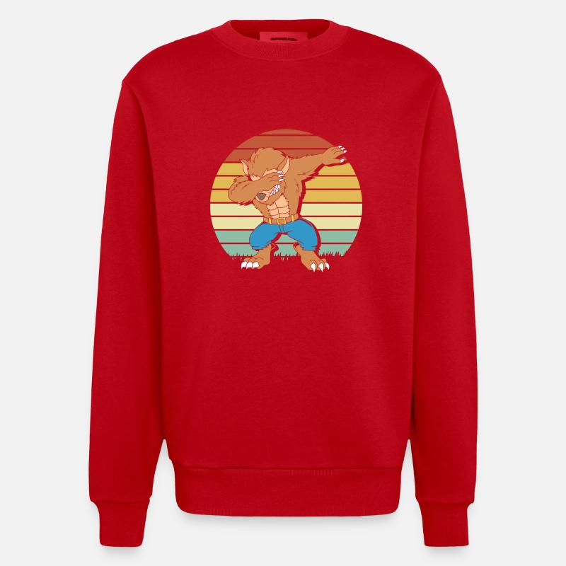 Werwolf - Heavyweight Oversized Organic Crew Neck Made in EU - Rot