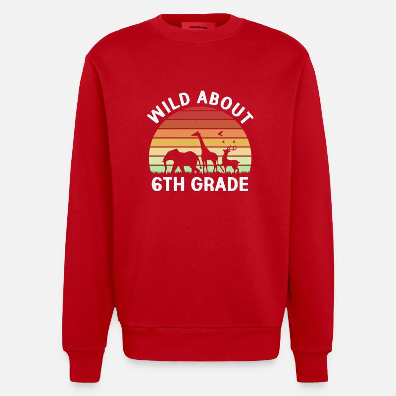 6ème - Sweat bio épais oversize fabriqué en UE - rouge