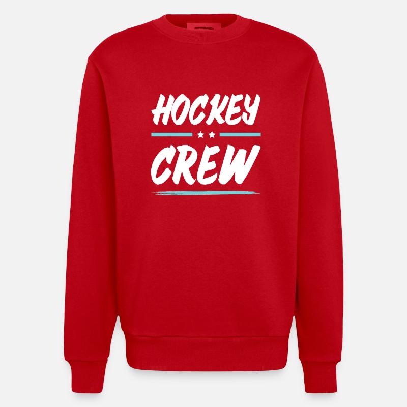 Équipe de hockey - Sweat bio épais oversize fabriqué en UE - rouge