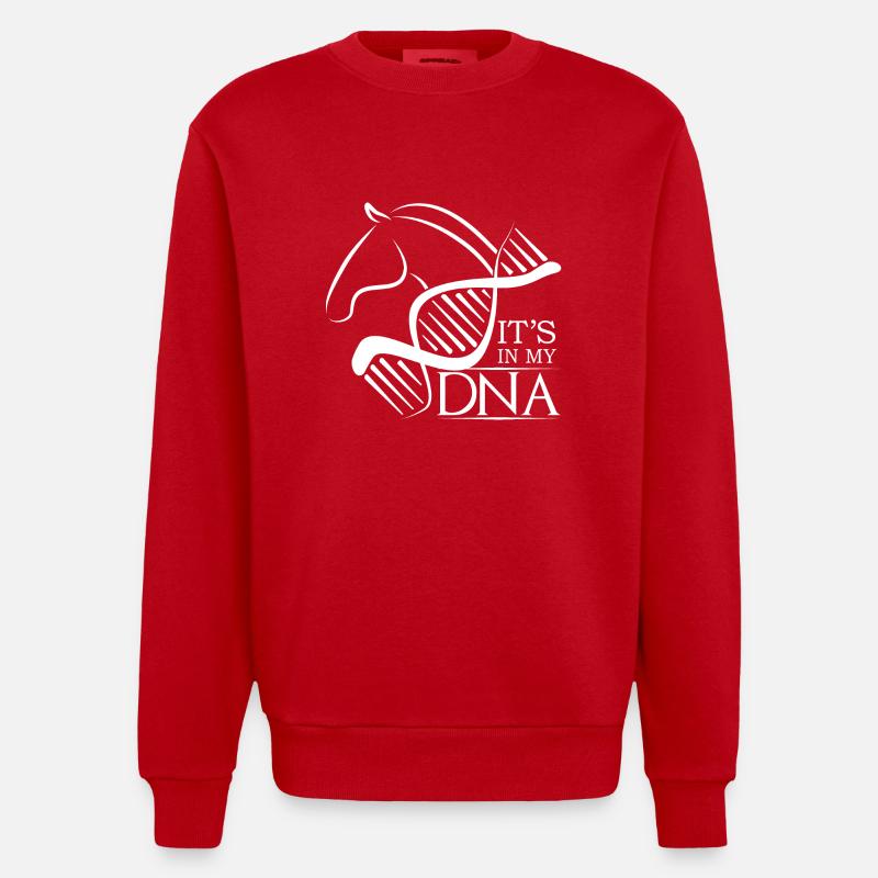 L'équitation est dans mon ADN - Sweat bio épais oversize fabriqué en UE - rouge