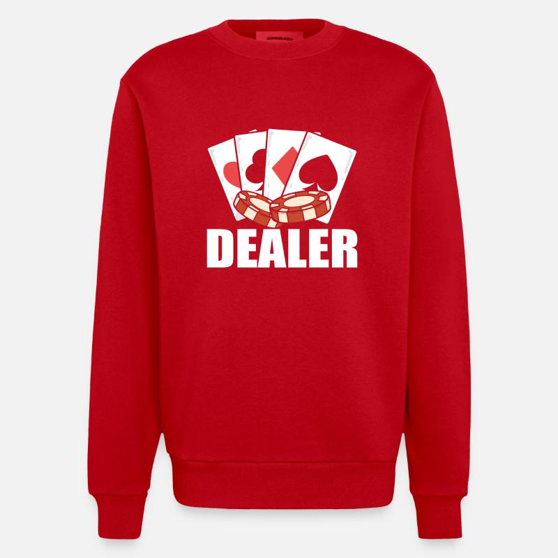 Blackjack Black Jack - Sweat bio épais oversize fabriqué en UE - rouge