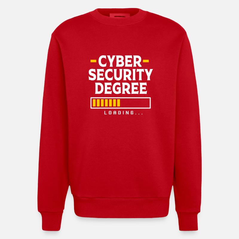 Cybersecurity Cyber Programmer Hacker - Heavyweight Oversized Organic Crew Neck Made in EU - red