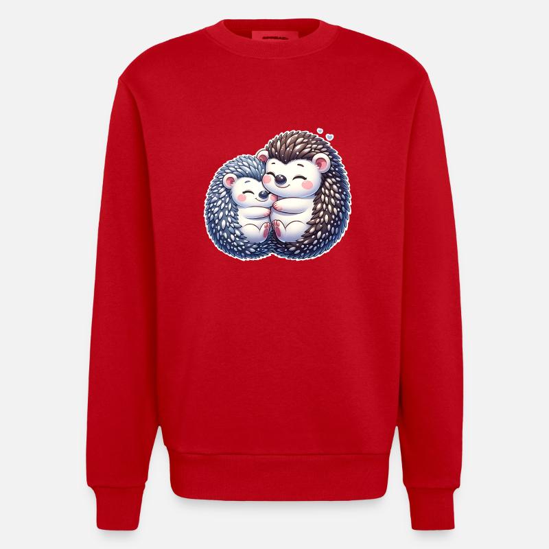 Hérisson - Sweat bio épais oversize fabriqué en UE - rouge