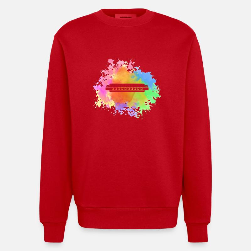 Harmonica Harmonica - Sweat bio épais oversize fabriqué en UE - rouge