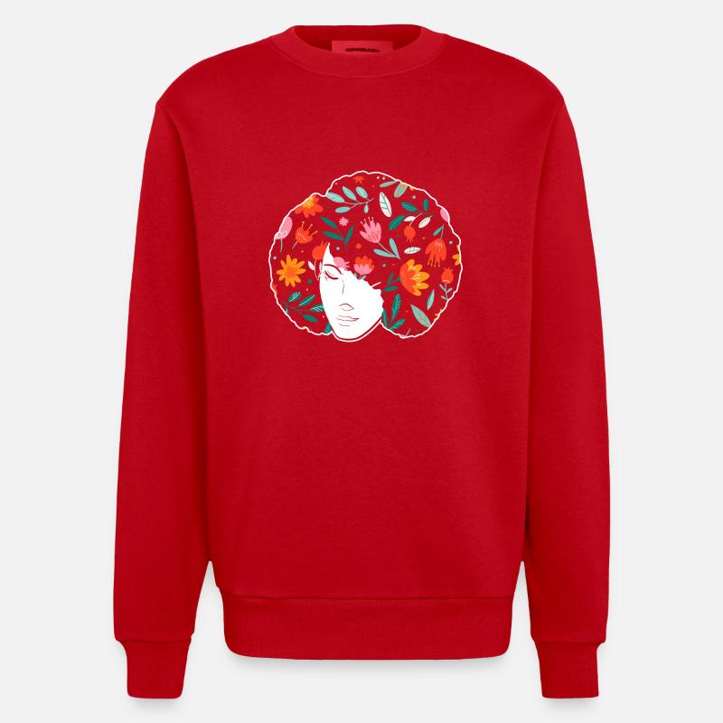 Afro Latina - Sweat bio épais oversize fabriqué en UE - rouge