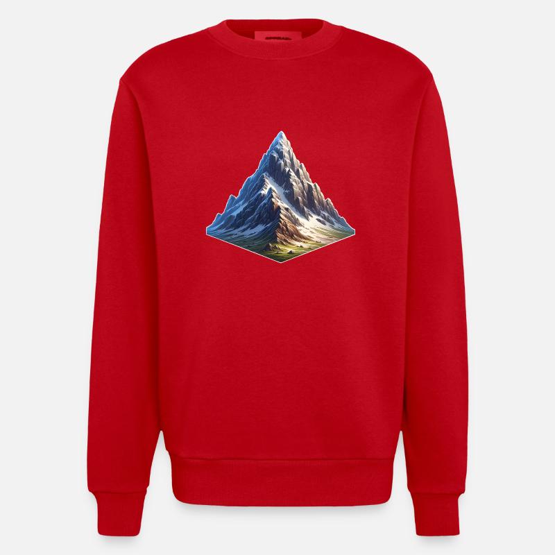 Berg - Heavyweight Oversized Organic Crew Neck Made in EU - Rot