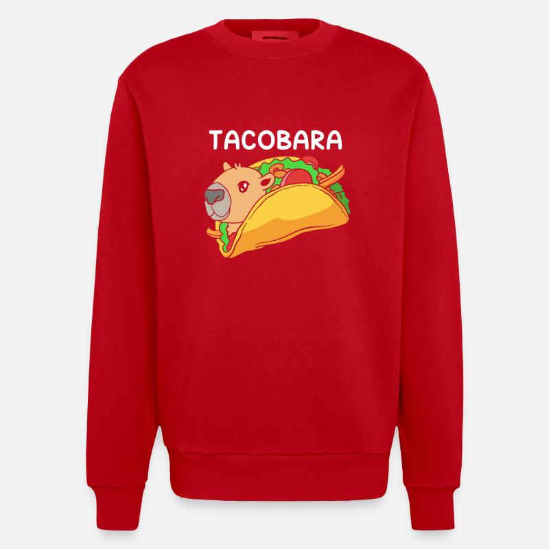 Capybara Taco - Sweat bio épais oversize fabriqué en UE - rouge