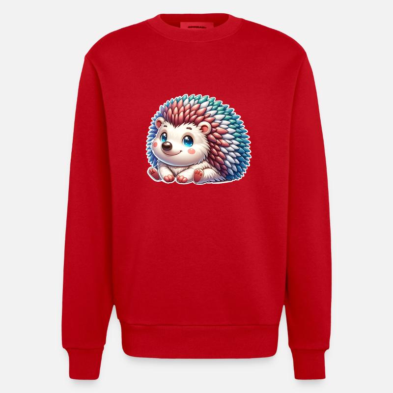 Hérisson - Sweat bio épais oversize fabriqué en UE - rouge