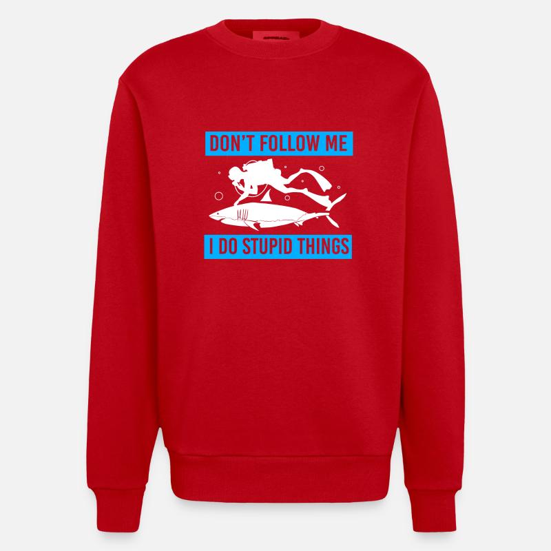 Plonger - Sweat bio épais oversize fabriqué en UE - rouge