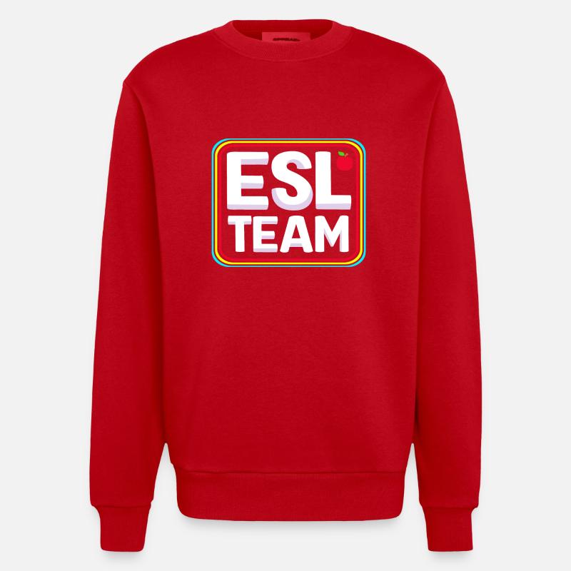 Professeur d’anglais Professeur d’anglais - Sweat bio épais oversize fabriqué en UE - rouge