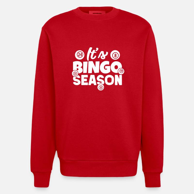 Bingo Player Saison Bingo - Sweat bio épais oversize fabriqué en UE - rouge