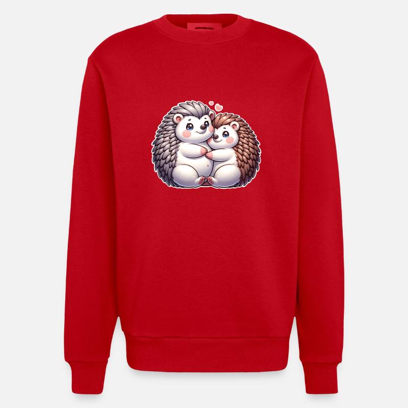 Maman hérisson - Sweat bio épais oversize fabriqué en UE - rouge