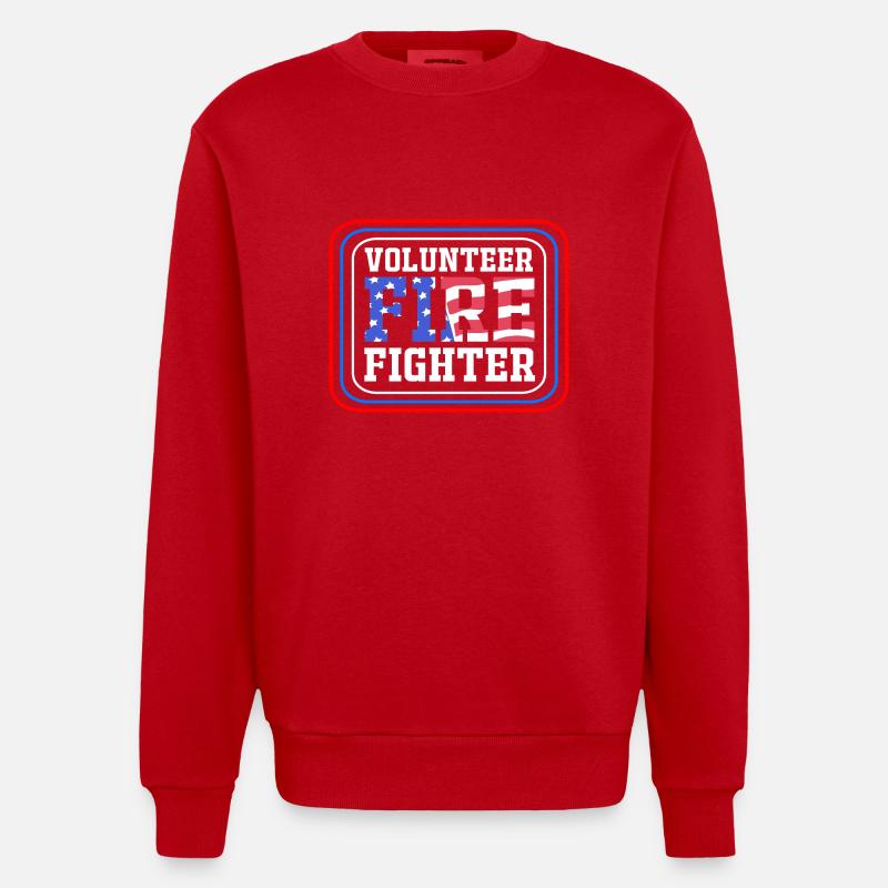 Pompier Pompier - Sweat bio épais oversize fabriqué en UE - rouge