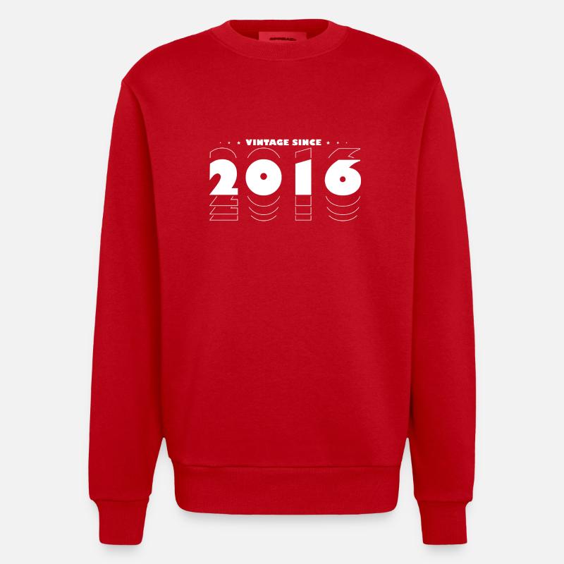 Millésime 2016 - 9 ans d’indémodabilité - Sweat bio épais oversize fabriqué en UE - rouge